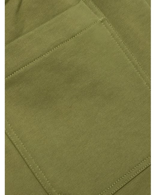 Helmut Lang Green Elasticated-Cuff Logo-Print Joggers for men
