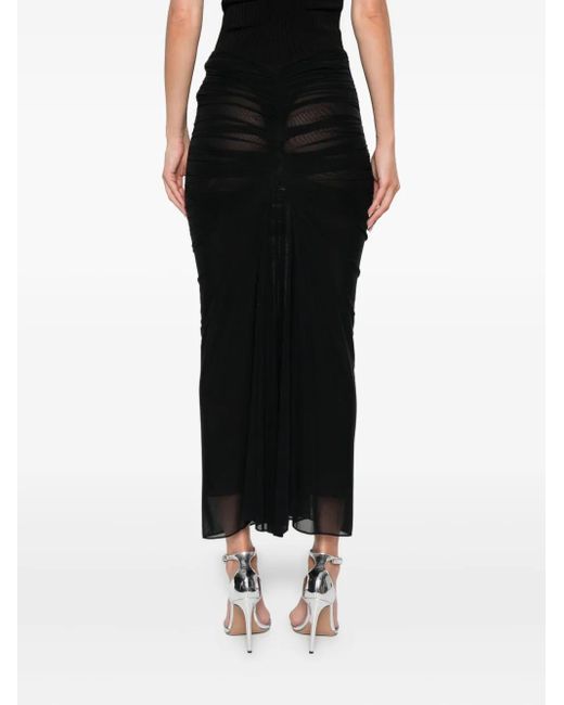 Mugler シャーリング スカート Black