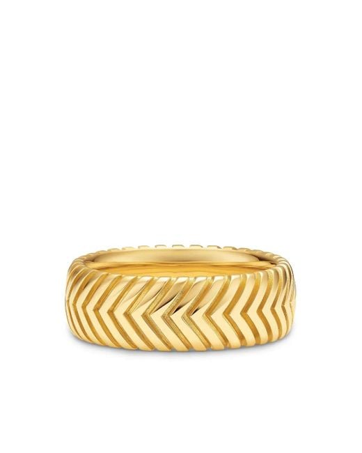 David Yurman Metallic 18Kt Chevron Ring for men