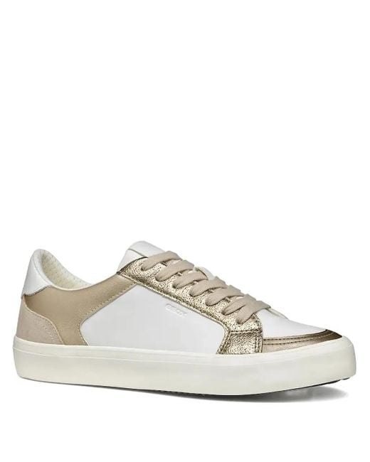 Geox White Emmeleny Panel Sneakers