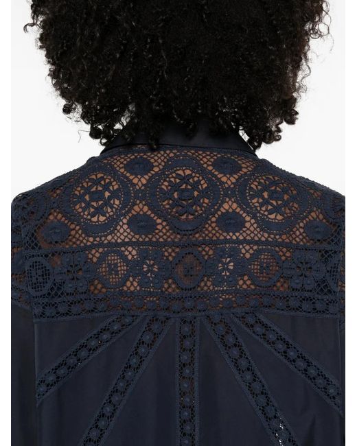 Loewe Blue X Paula's Ibiza Lace Buttoned Shirt