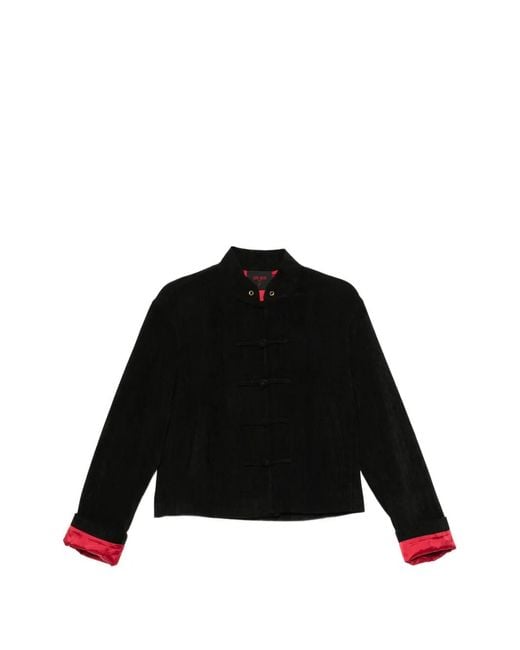 TEAM WANG design Black X Jdb Veste En Velours Côtelé for men