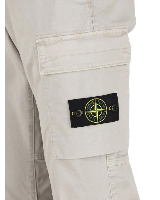 Stone Island Gray Trousers Co Ea for men