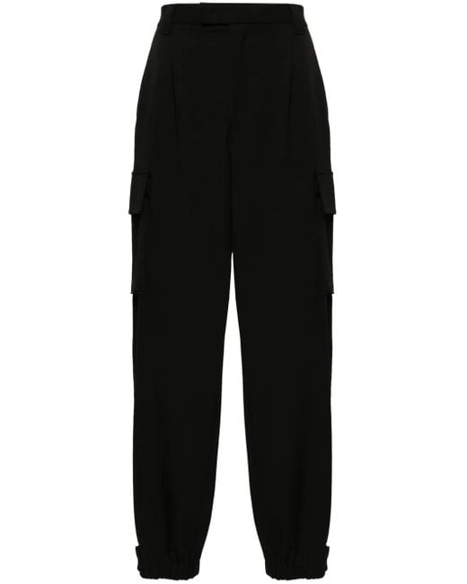 メンズ Emporio Armani テーパード カーゴパンツ Black