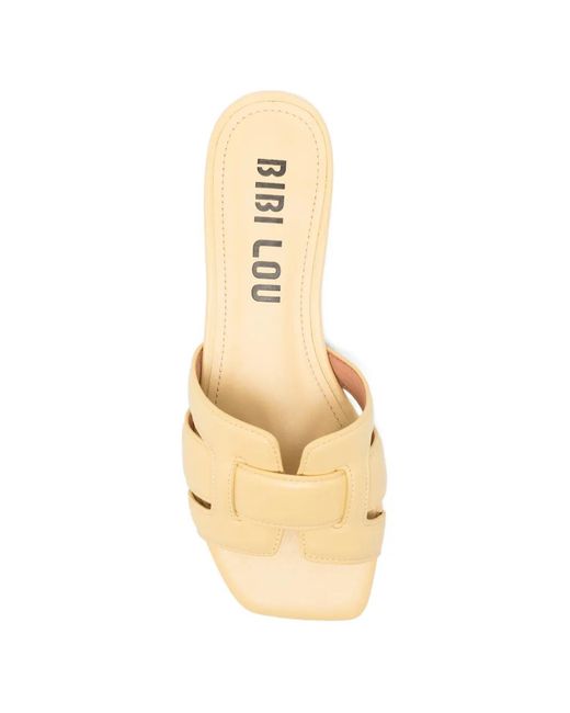 Bibi Lou Metallic Cremes Woven Leather Sandals