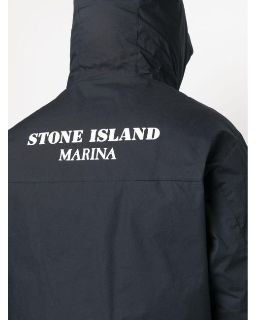 Stone Island Blue Tone Island Hooded Jacket Marina Pack for men