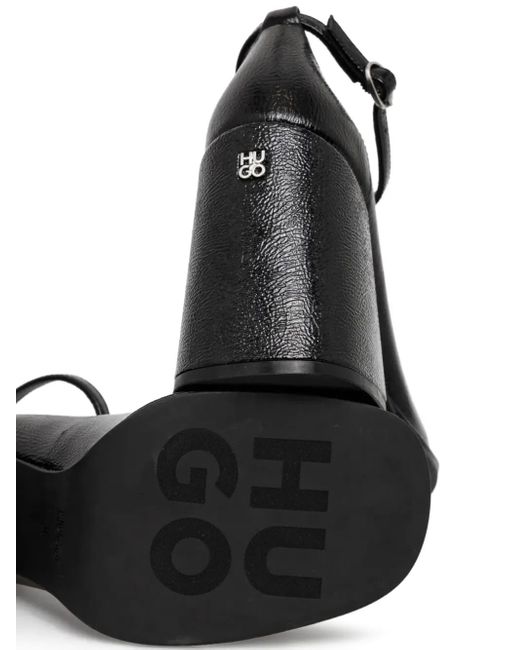 HUGO チャンキーヒール パンプス Black