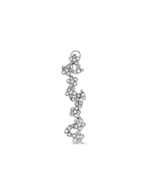 Jil Sander White Crystal-Embellishment Earrings