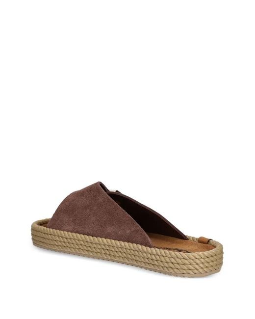 Bohonomad Brown Casablanca Buckle-Fastening Braided Espadrilles