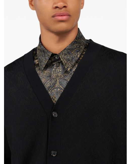 Roberto Cavalli Button-Up Vest in het Blue voor heren