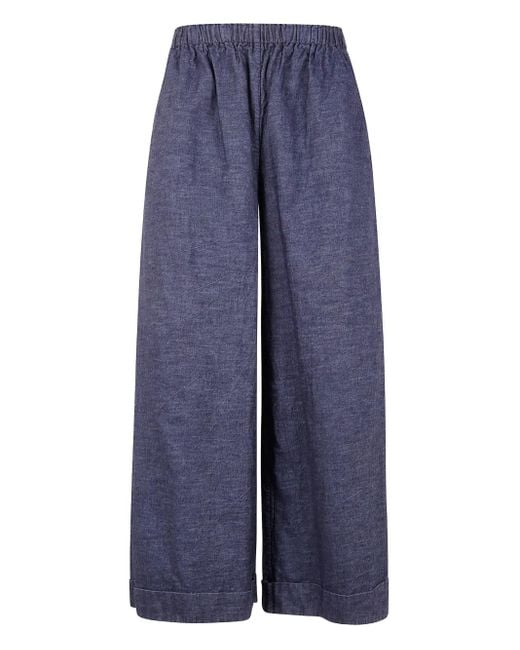 Pantalones de algodón Daniela Gregis de color Blue