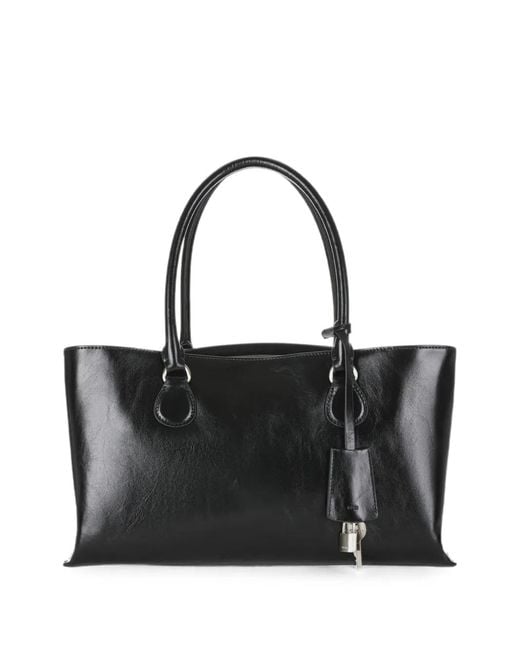 Borsa Tote Shell Brot Mini di OSOI in Black