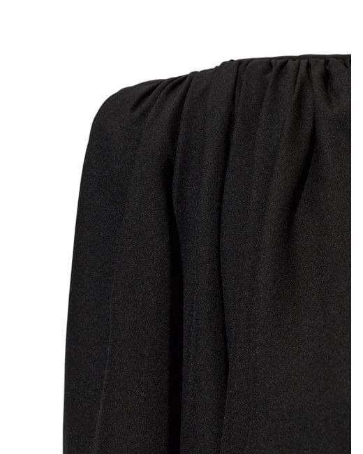 Valentino Garavani Black Gathered Cropped Cardigan