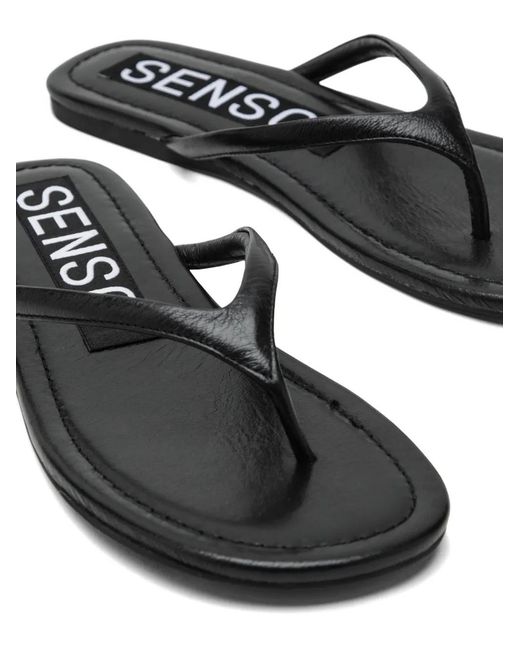 Senso Black Norah Flat Sandals