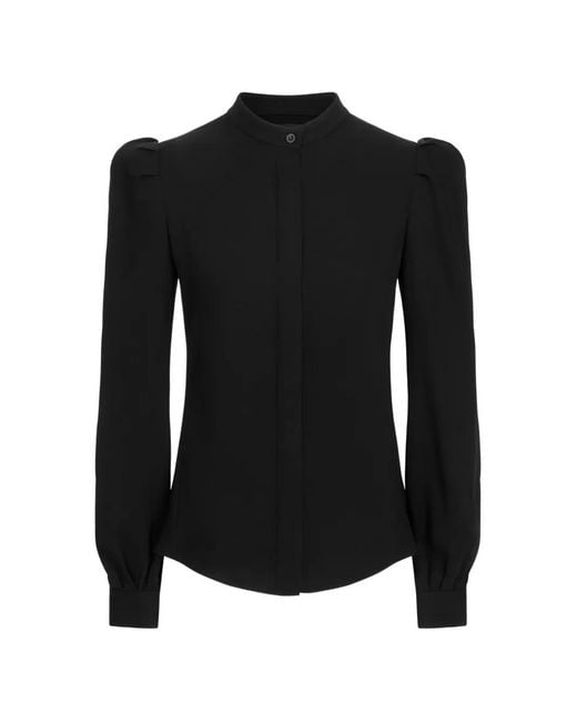 Oscar de la Renta Black Blouse En Soie