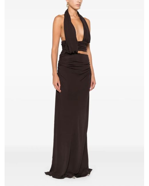 christopher esber evening dresses Christopher Esber Fusion Ruched Tee Gown in Black Size 4 main image 1