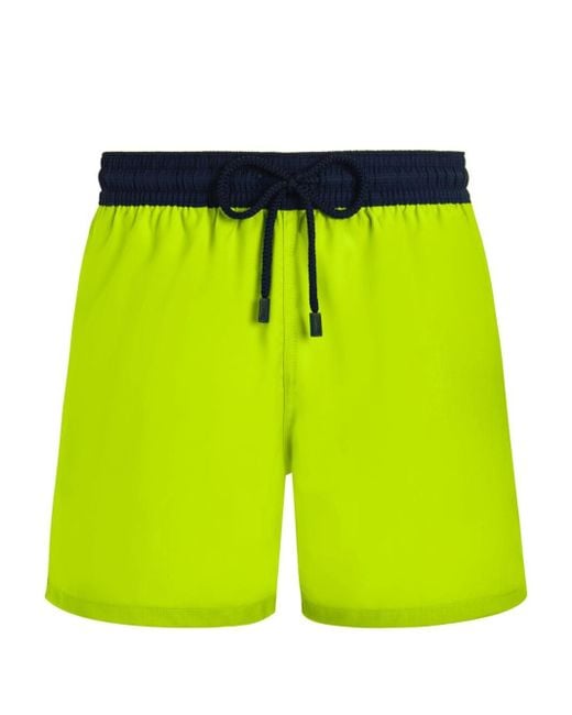 Vilebrequin Yellow Magnus Two-tone Wool Swim Shorts for men