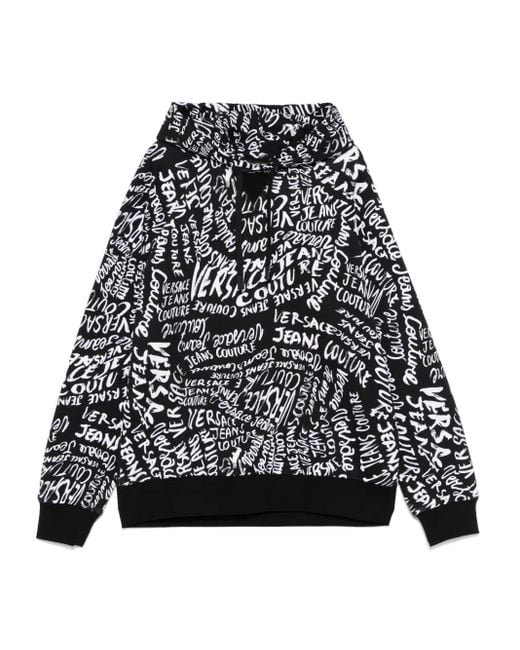 メンズ Versace Jeans Couture ロゴマニア パーカー Black