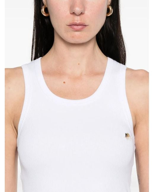 Fiorucci White Angel Patch Tank Top
