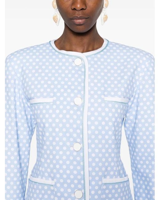 ROWEN ROSE Blue Polka-Dot Jacket