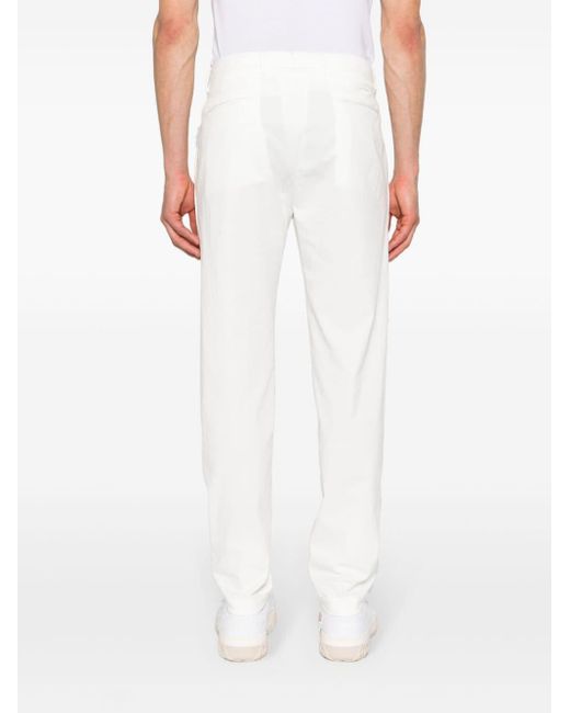 Briglia 1949 White Mid-rise Tapered Chinos for men