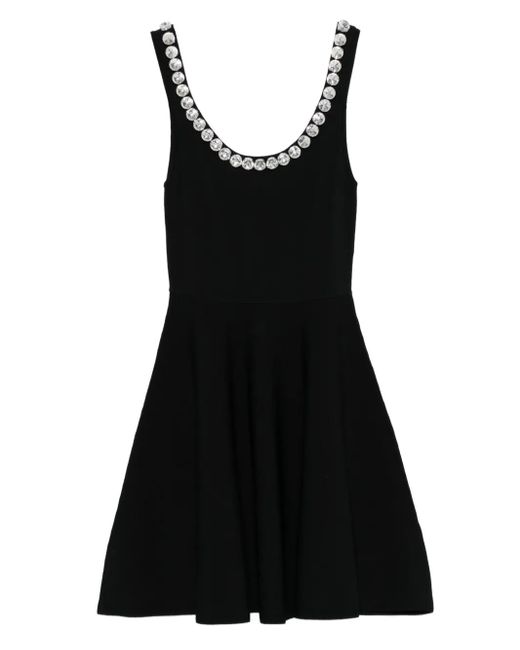 Sandro Black Mini Crystal-Embellished Dress