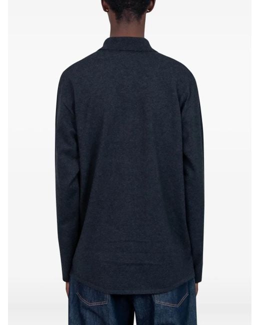 Auralee Blue Button Fastening Cardigan for men