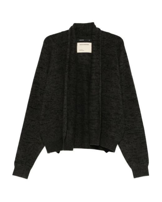 Frenckenberger Black Open-Front Cardigan