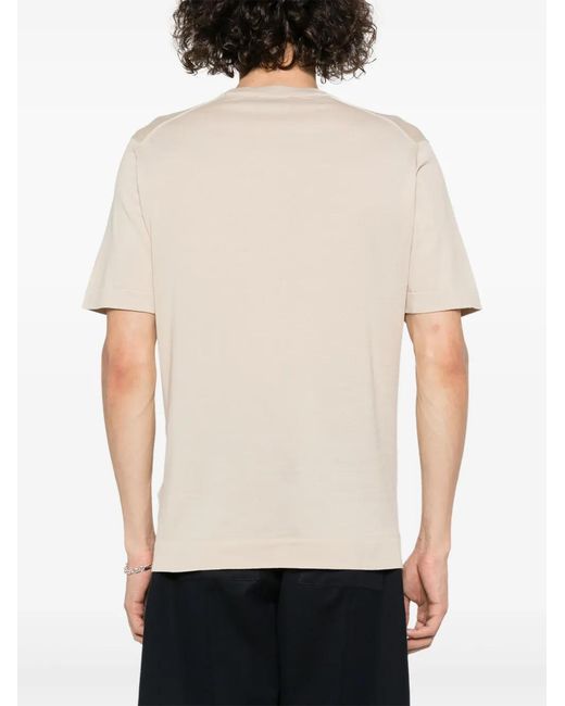 John Smedley White Fine-Knit Cotton T-Shirt for men