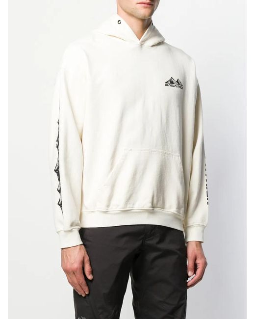 Daniel Patrick White Logo Print Hoodie for men