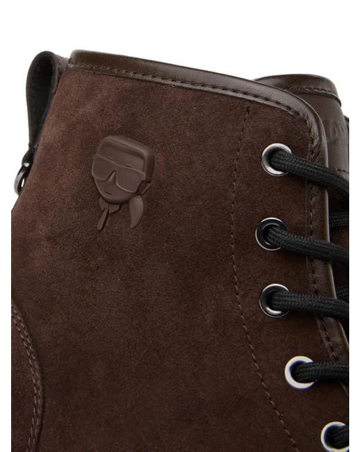 Karl Lagerfeld Brown Trekka Boots for men