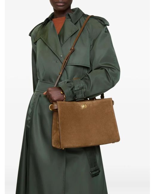 Burberry Brown Cotswolds Suede Small Tote Bag