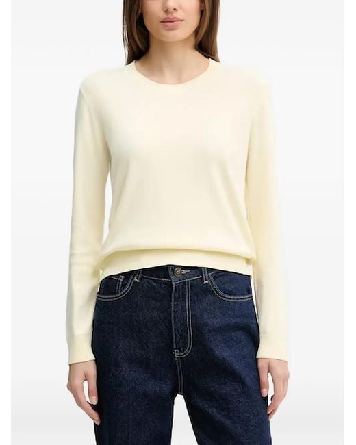 Benetton White Crew-Neck Sweater