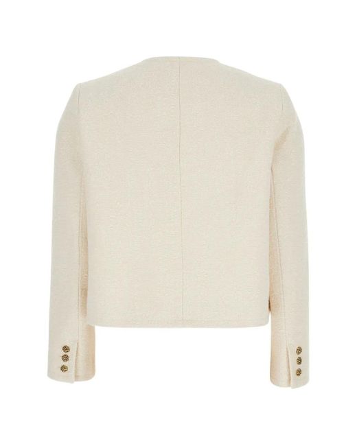 Ba&sh White Button-Up Jacket