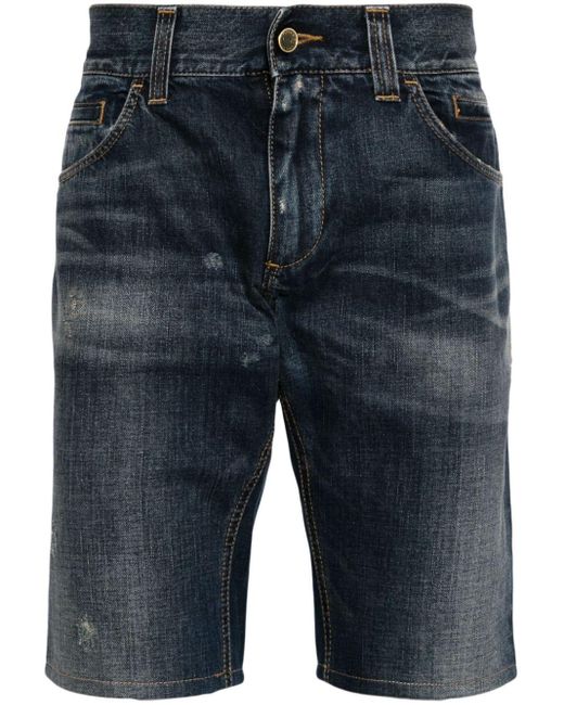 Dolce & Gabbana Jeans-Shorts mit Acid-Wash-Effekt in Blue für Herren