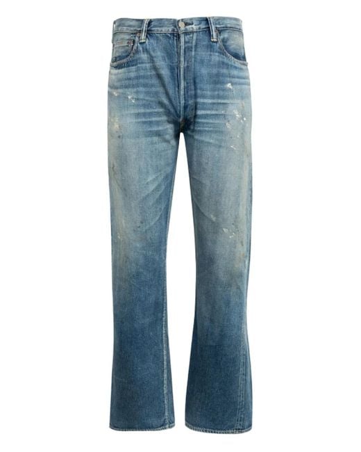 Fullcount Blue 1937 Splatter Distressed Jeans for men