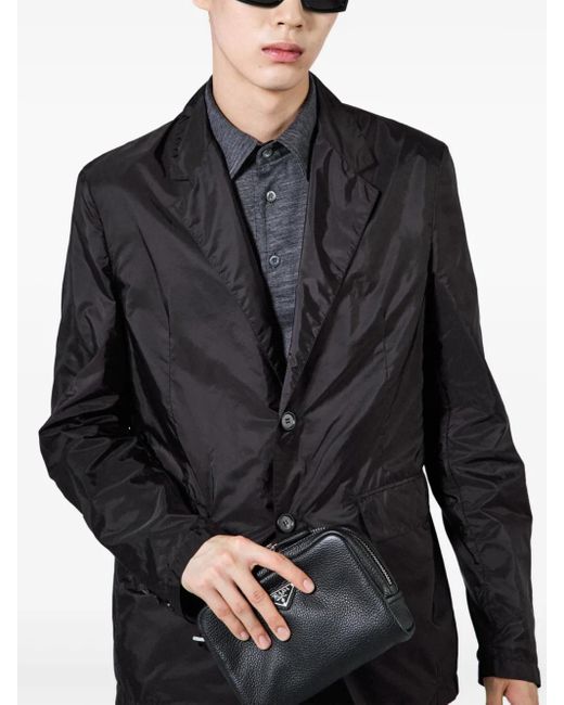 Prada Black Re-Nylon Single-Breasted Blazer for men