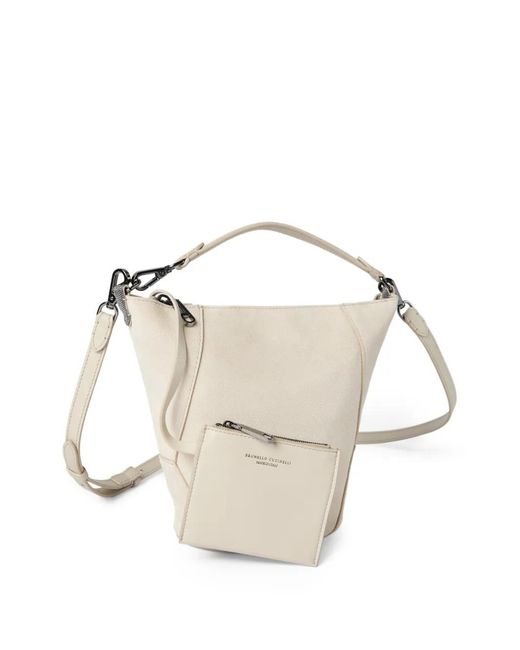 Brunello Cucinelli White Bc Duo Bucket Bag