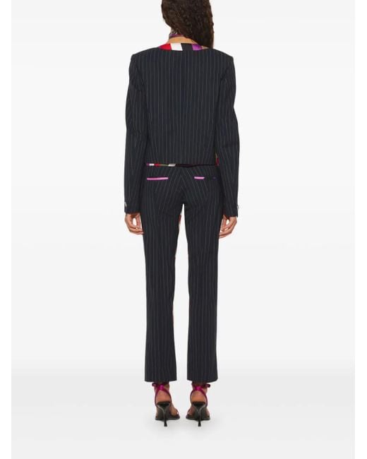 Emilio Pucci Black Iride-Print Jacket