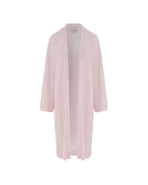 Sa Su Phi Pink Open-Front Long-Sleeve Coat