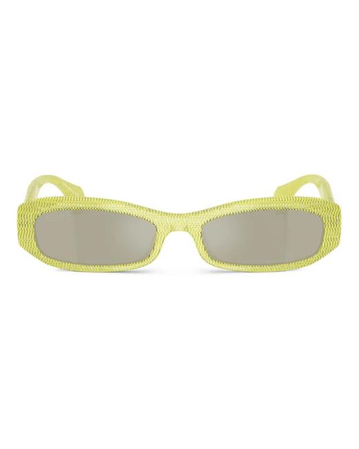 Alain Mikli Yellow Rectangle-Frame Sunglasses