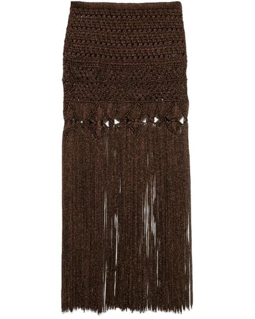 Alanui Brown Ray Of Light Skirt