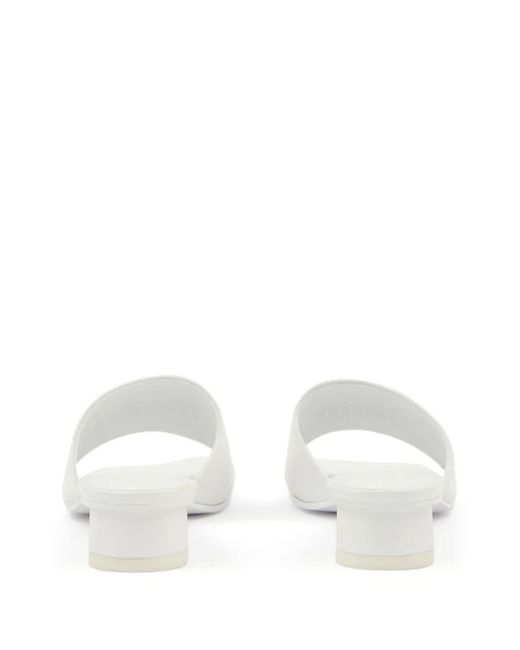 MM6 by Maison Martin Margiela White Numbers-Motif Mules
