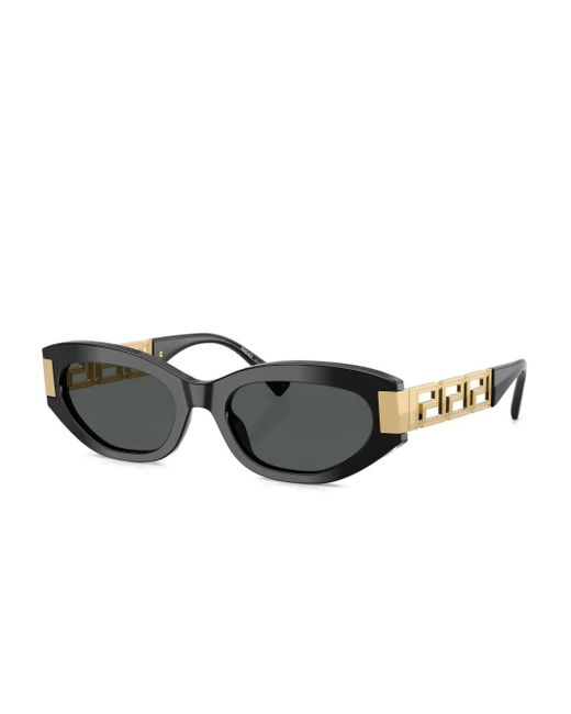 Versace Black Round-Frame Sunglasses