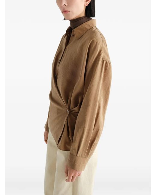Lemaire Natural Straight-Collar Twisted Shirt