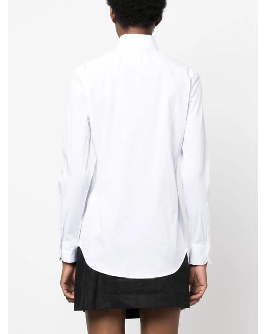 Ralph Lauren White Charmain Long-Sleeve Shirt