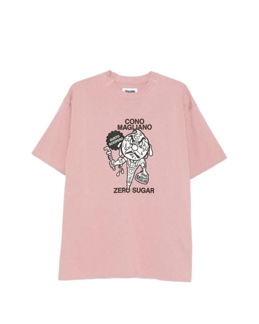 Magliano Pink Graphic Print T-Shirt for men