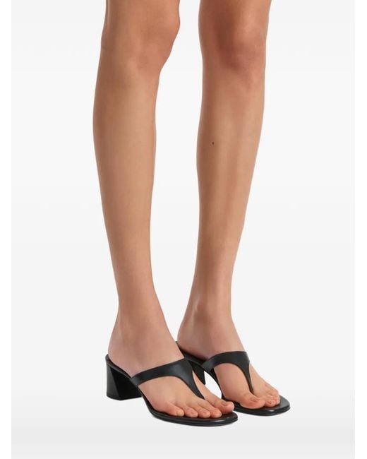 Khaite White T-Bar Sandals
