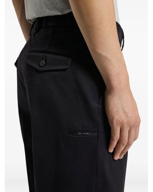 メンズ Peserico Pleated Button-fastening Trousers Black