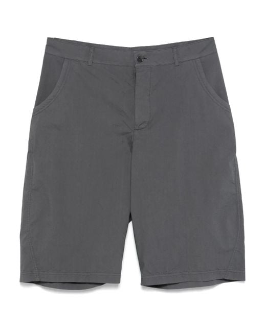 YMC Gray Twisted Seam Shorts for men